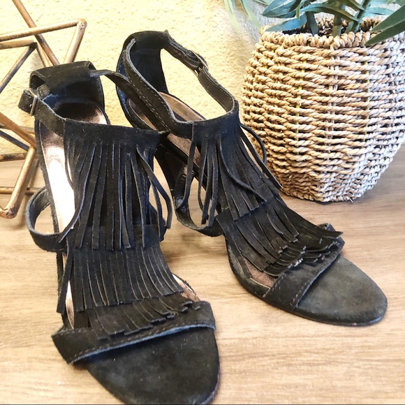 Steve Madden Fringe Strap Heels - Picture 3 of 5